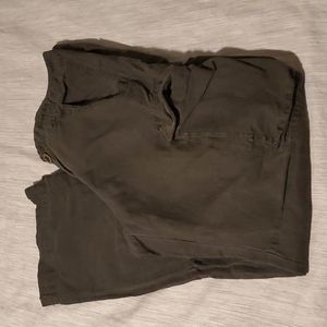 Free People Washed Black Linen/Cotton blend cargo pants size 12